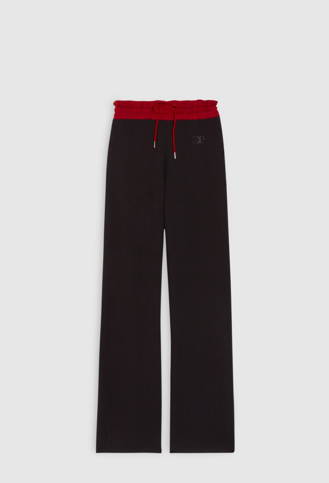 Pantalon bicolore large maille bicolore