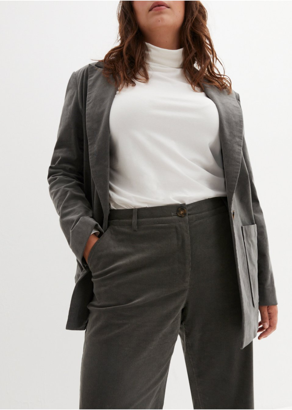 Pantalon velours côtelé style Marlène