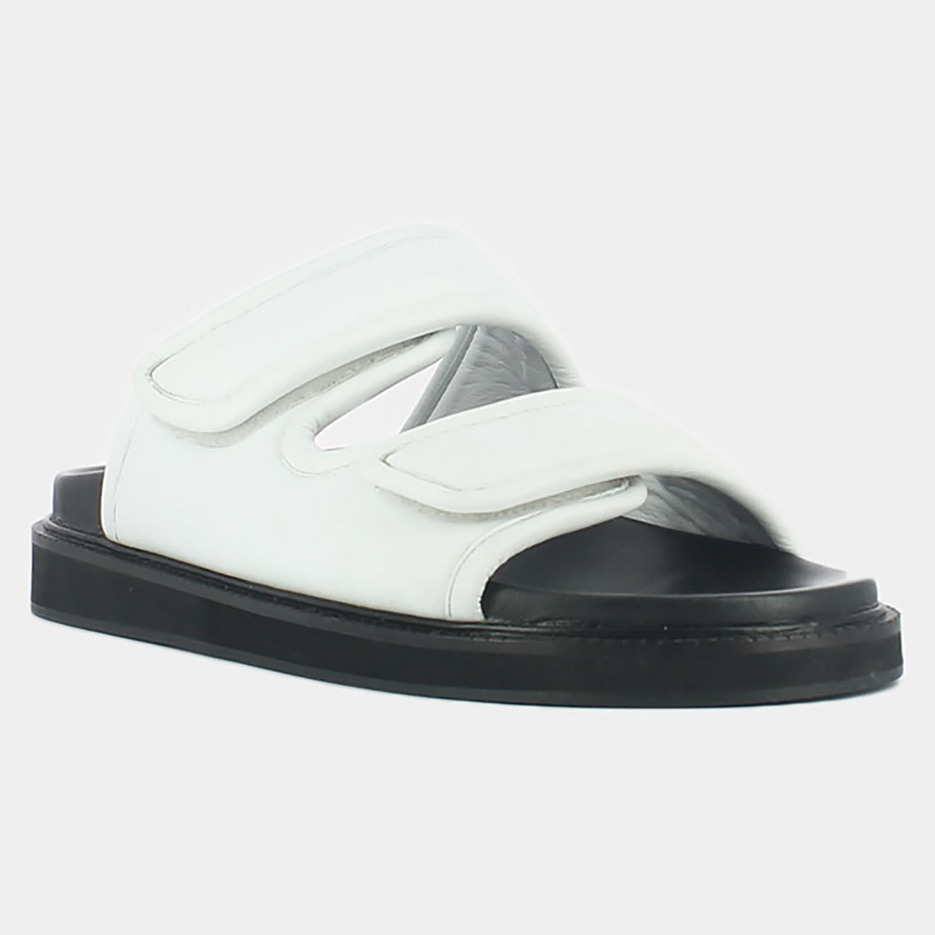 Jonak Mules en Cuir Warning blanches