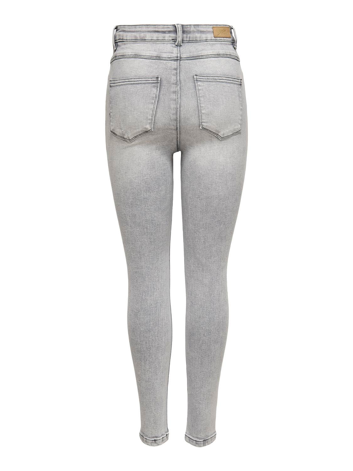 ONLMILA Hohe Taille Skinny Fit Jeans Light Grey Denim