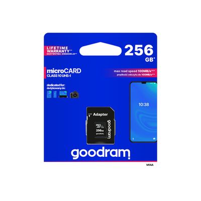 Goodram - carte mémoire 256 Go - Class 10 - micro SDXC UHS-I U1