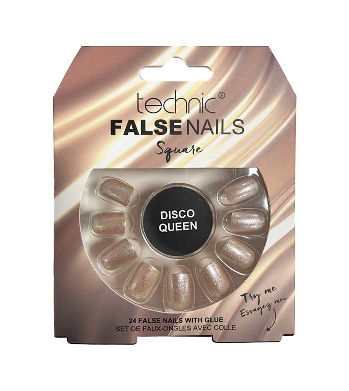 Technic Cosmetics - Unhas postiças False Nails Square - Disco Queen