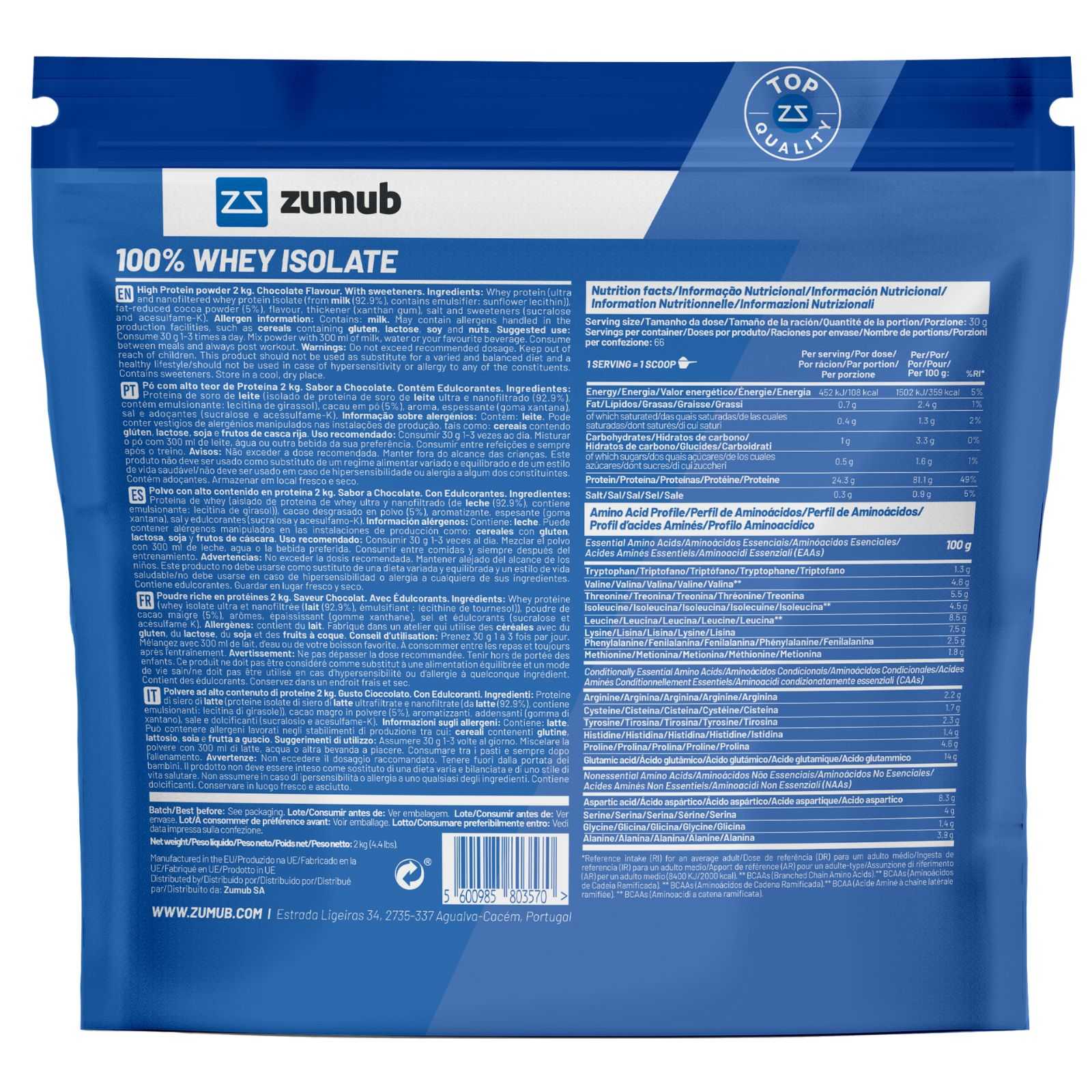 Zumub 100% Whey Isolate 30g