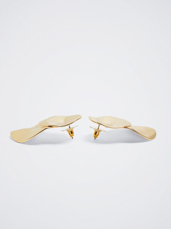 Brincos Metálicos Dourados - Dourado