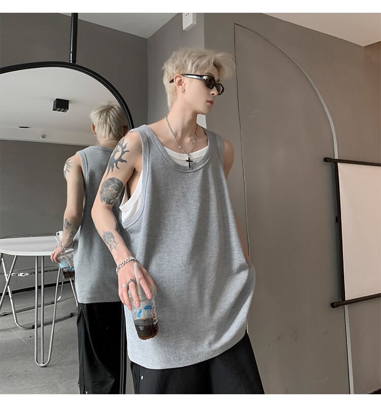 Priam - Mock tweedelig tanktopje in twee kleuren