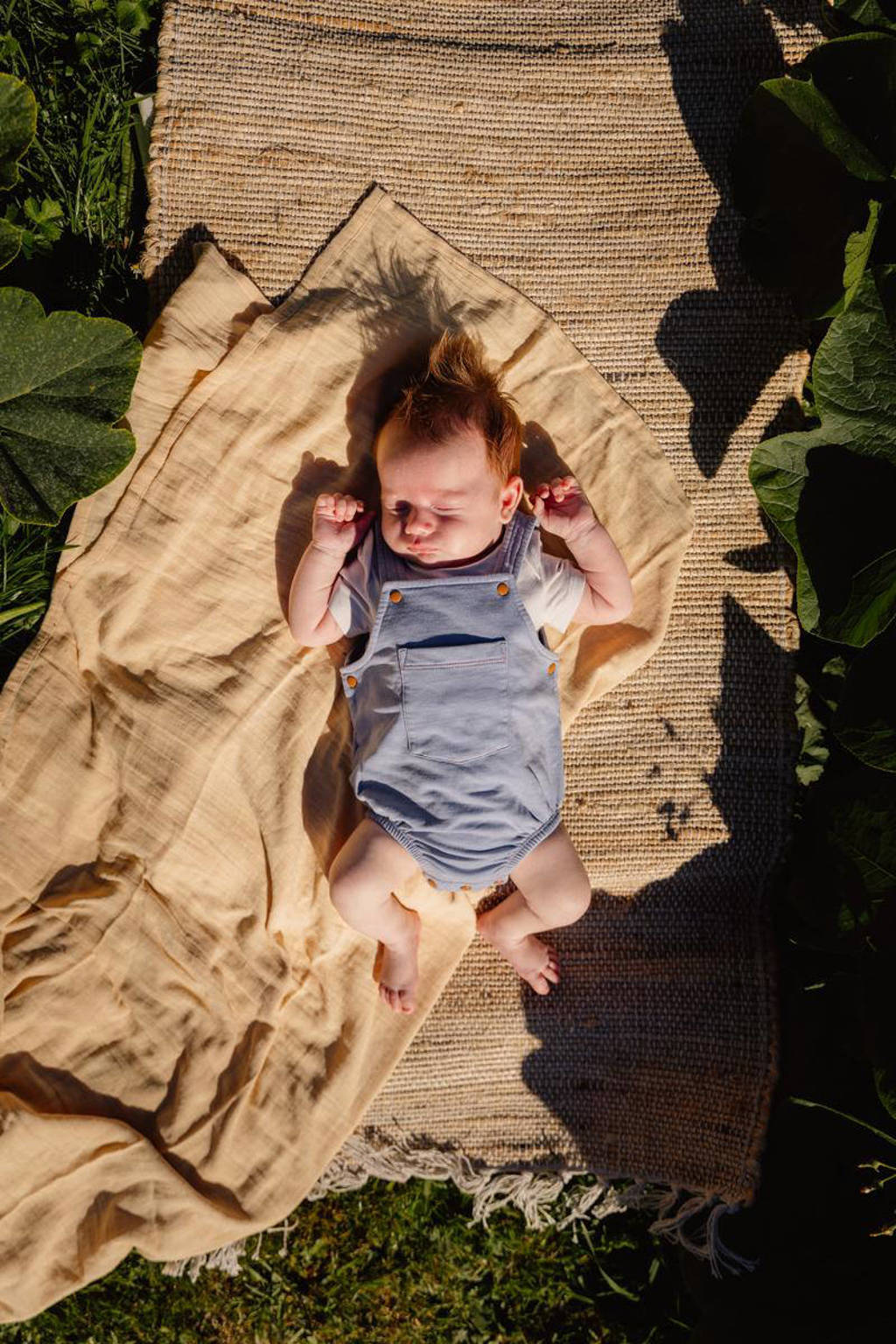 Quapi baby tuinbroek Dawn met zak detailgrijsblauw