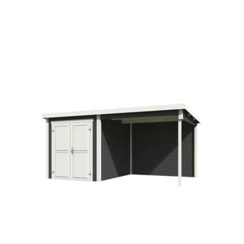 Tuinhuis met overkapping Finn vurenhout 450 x 250 cm