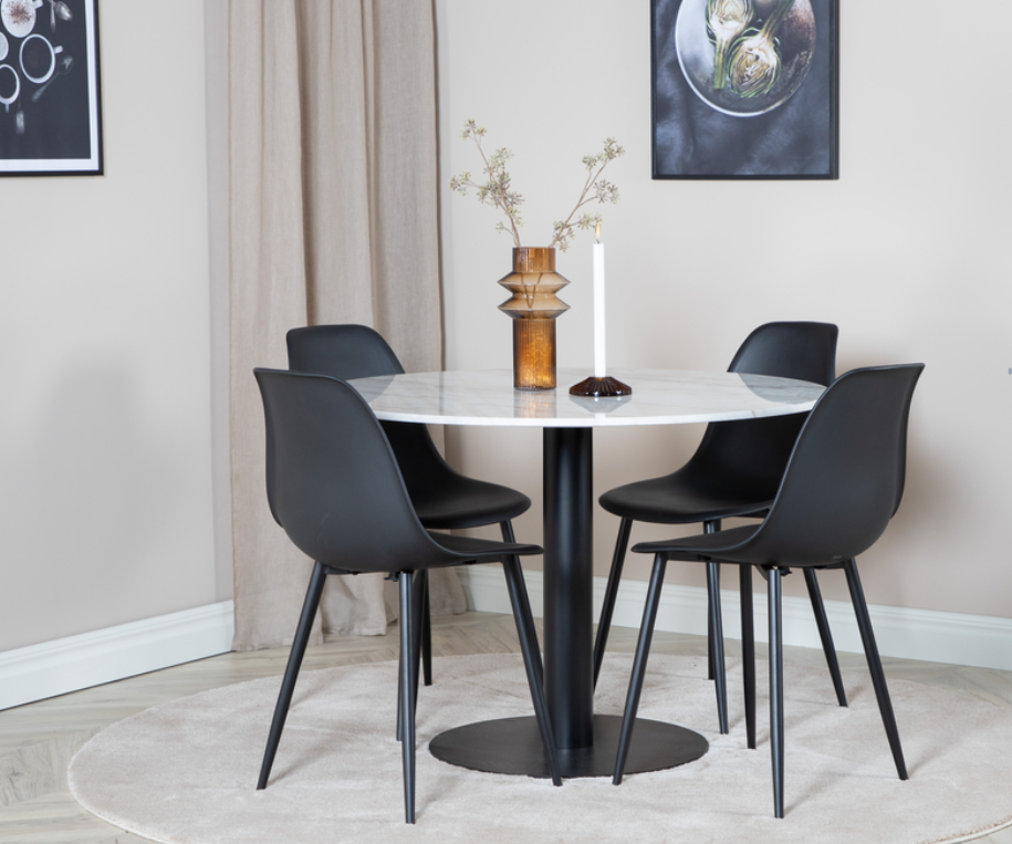 Eettafel Estelle Zwart/Grijs