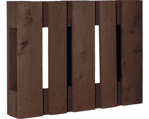 Projectpallet, half dwars, 60 x 80 x 15 cm, bruin