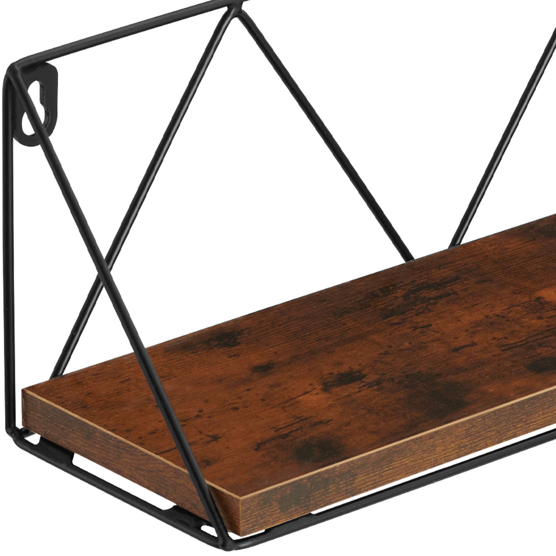 tectake® 2er Set Wandregal, Industrial Style, Belastbarkeit je Regal 15 kg, Tiefe 13 cm