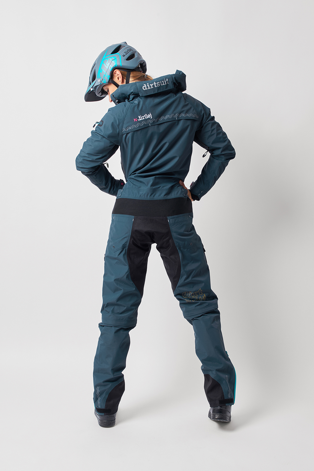 Dirtlej Dirtsuit Core Edition heldragt med lange ben til kvinder Turkis