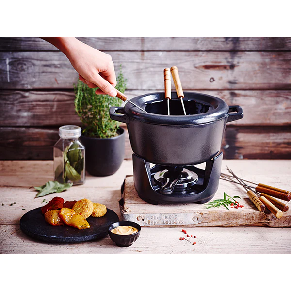 Service à fondue en fonte émaillée 8 personnes Nori 2 L noir Beka