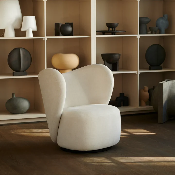 Norr11 - Little Big Chair Swivel Base, sand 37