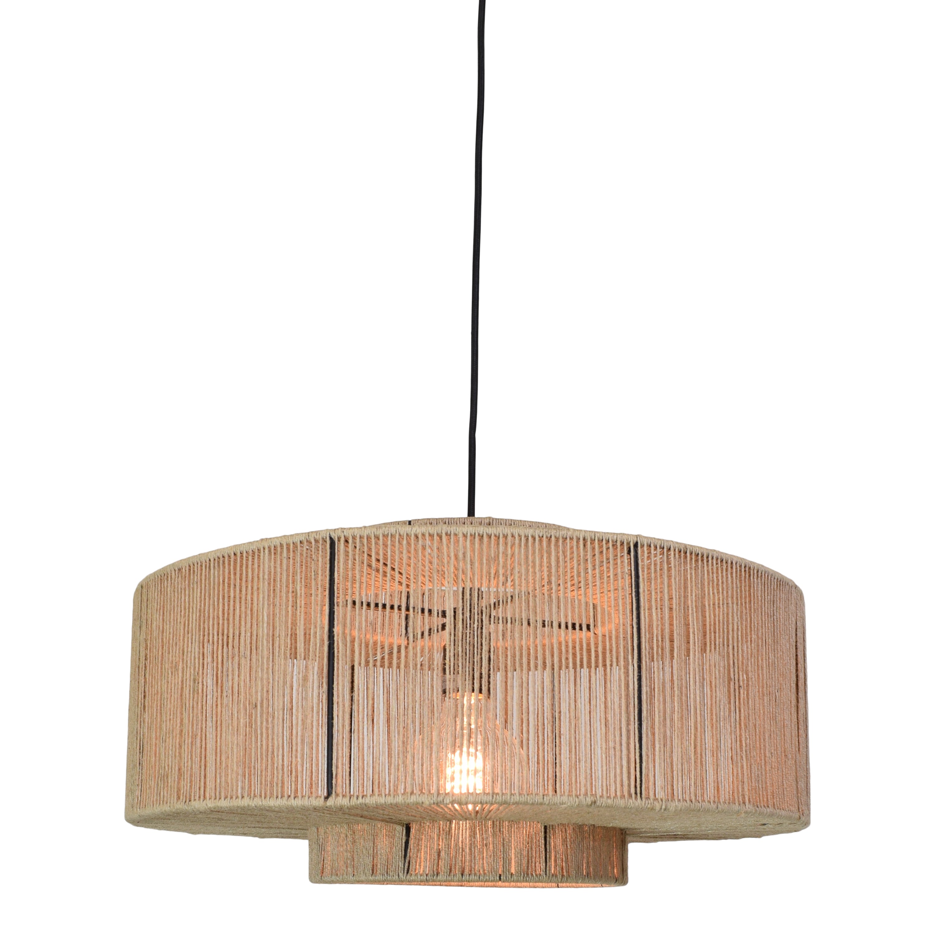 Urban Interiors Hanglamp Drum Ã50x 25cm. jute