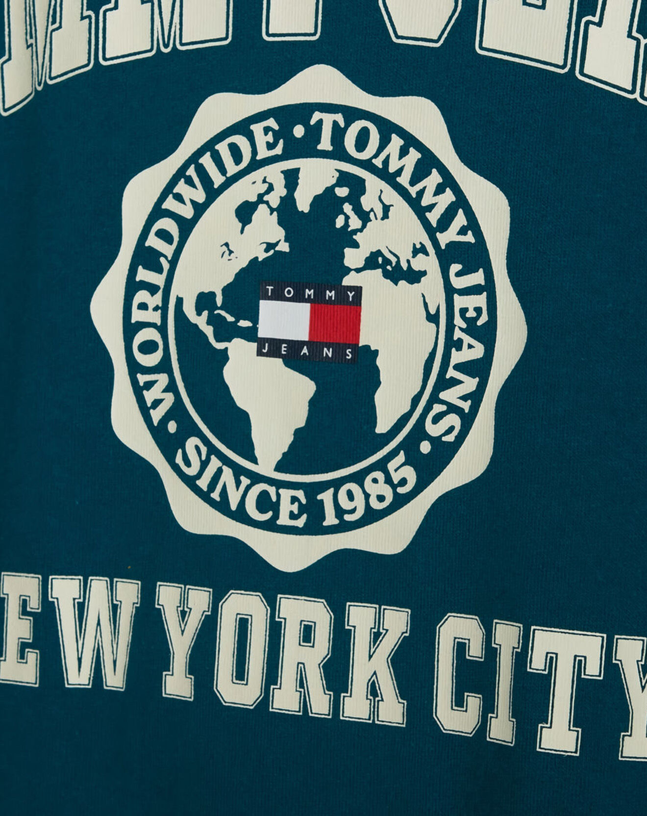 Tommy Jeans T-Shirt College Logo bleu canard