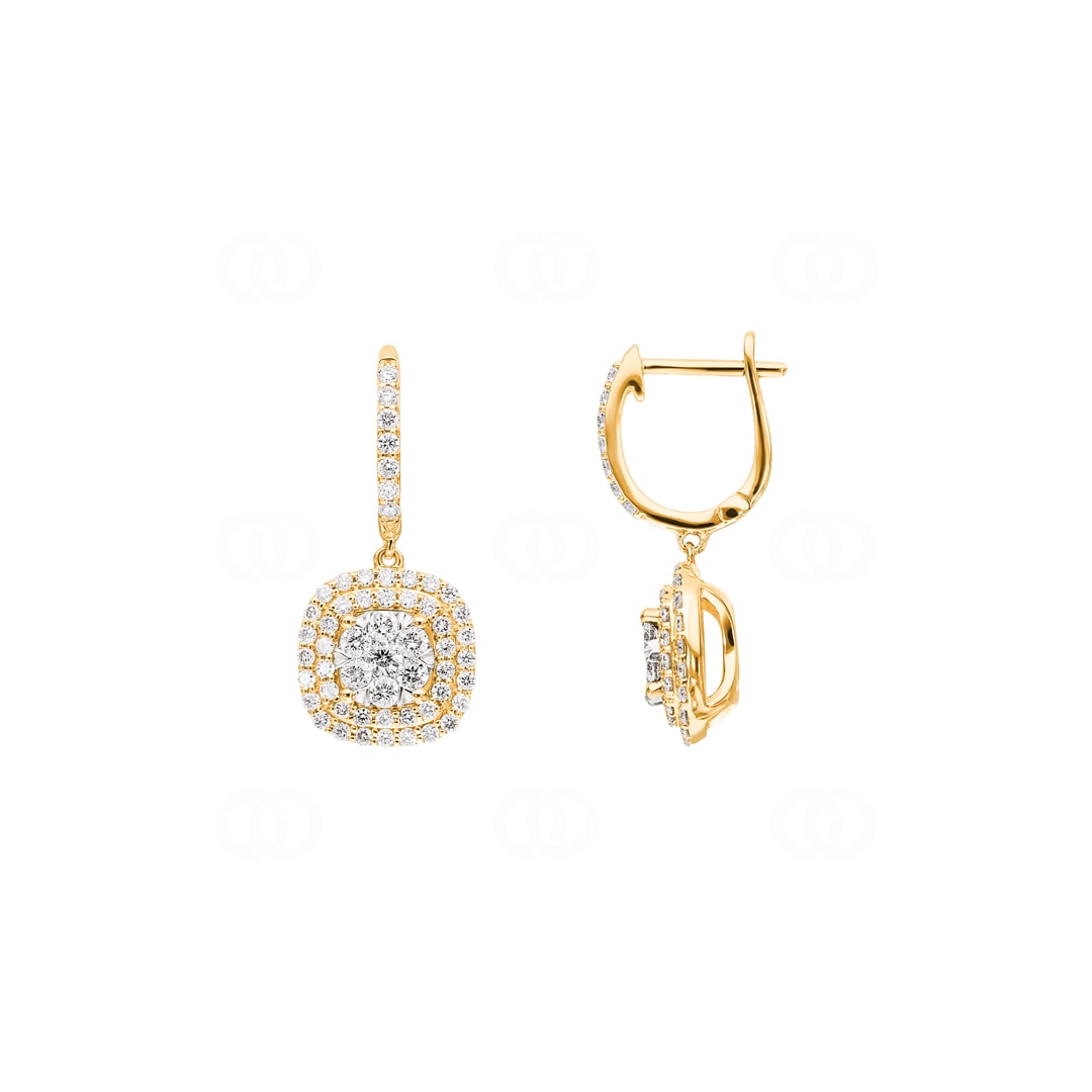 1.00 Karat Diamant-Kreolen 750/18 K Gelbgold