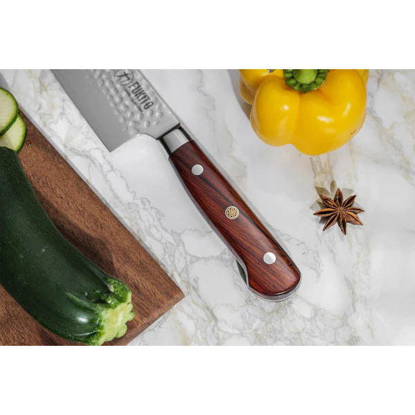 Couteau Fukito Rosewood Damas modèle santoku 18cm Fukito