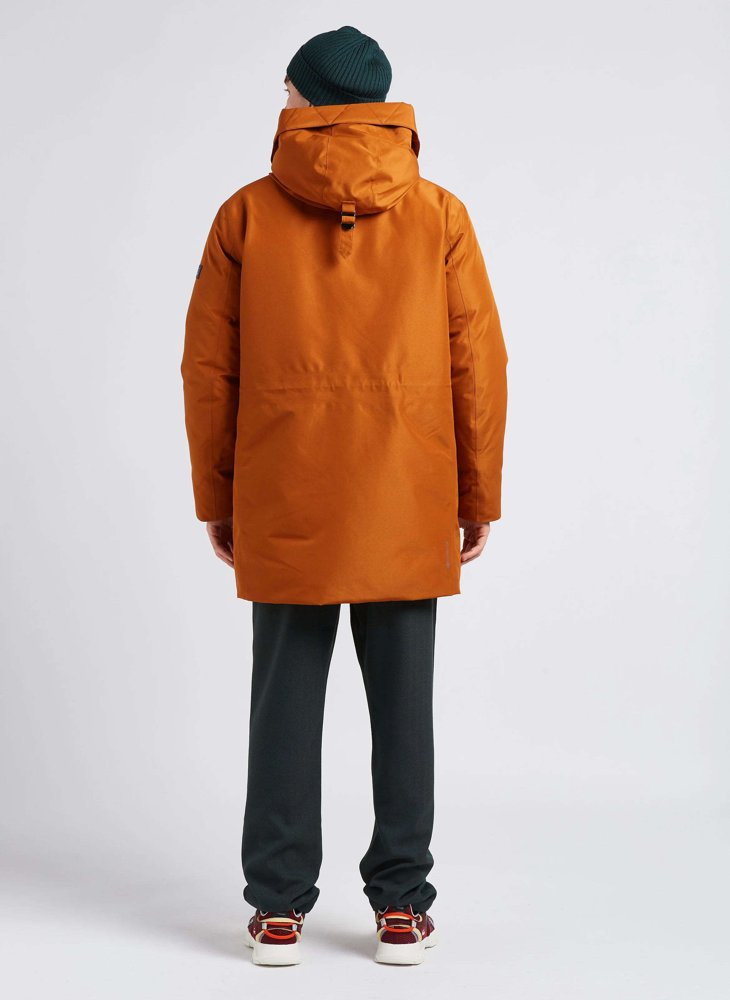 Parka col montant à capuche| Marron