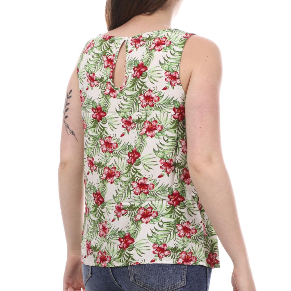 Vero Moda Top Blanc/Vert Femme Vero Moda Easy