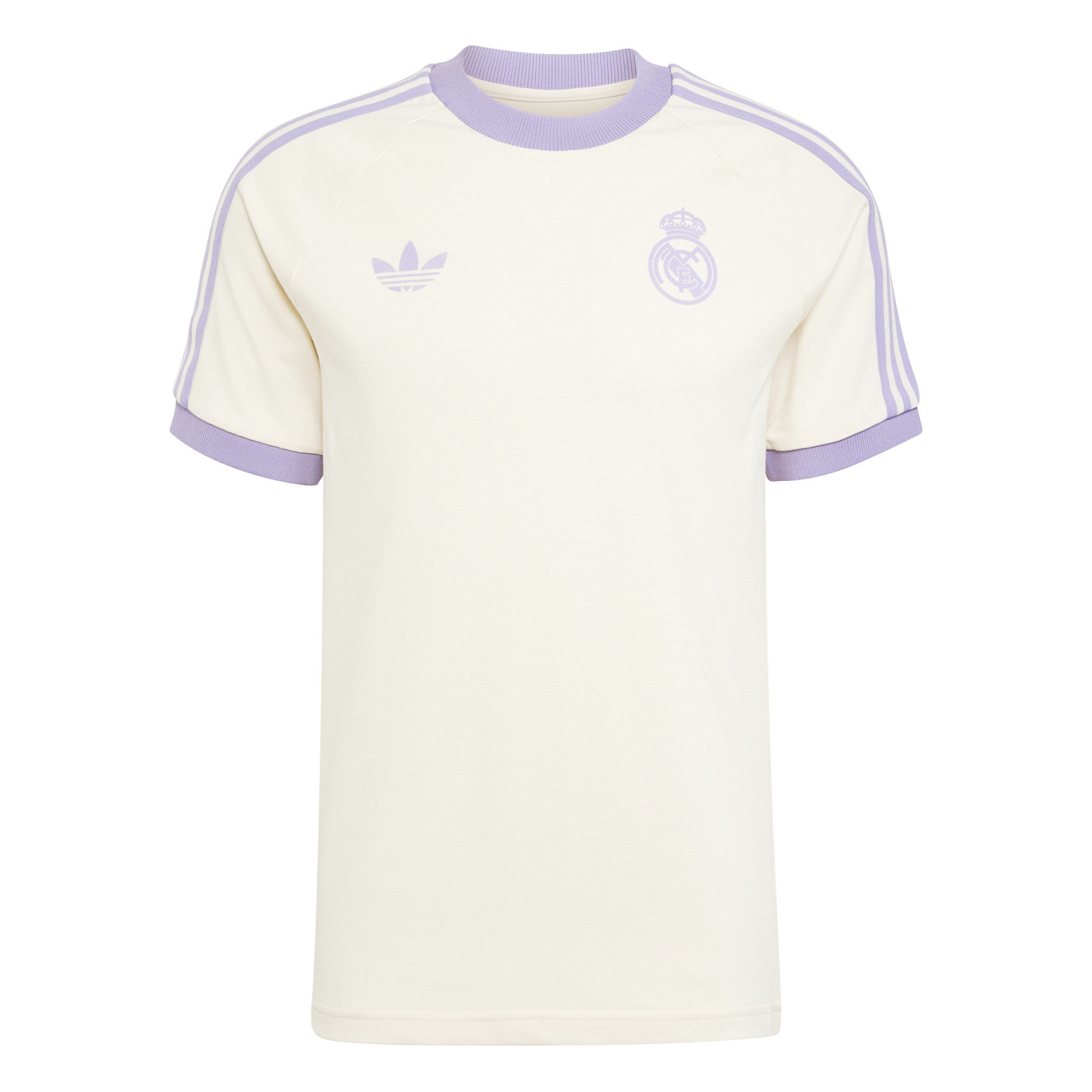 Adidas Real Madrid Culturewear T-Shirt 2024-2025 Gebroken Wit Lichtpaars
