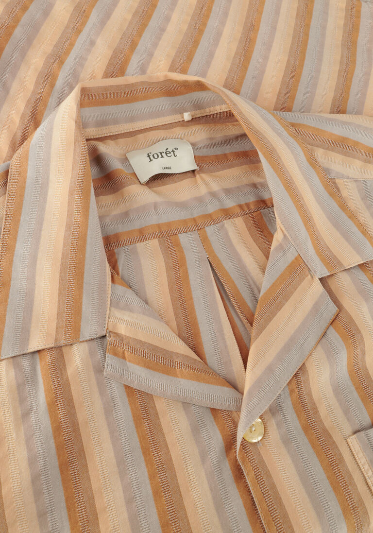 FOR\u00C9T bruine for&eacute;t casual overhemd otter seersucker ss shirt