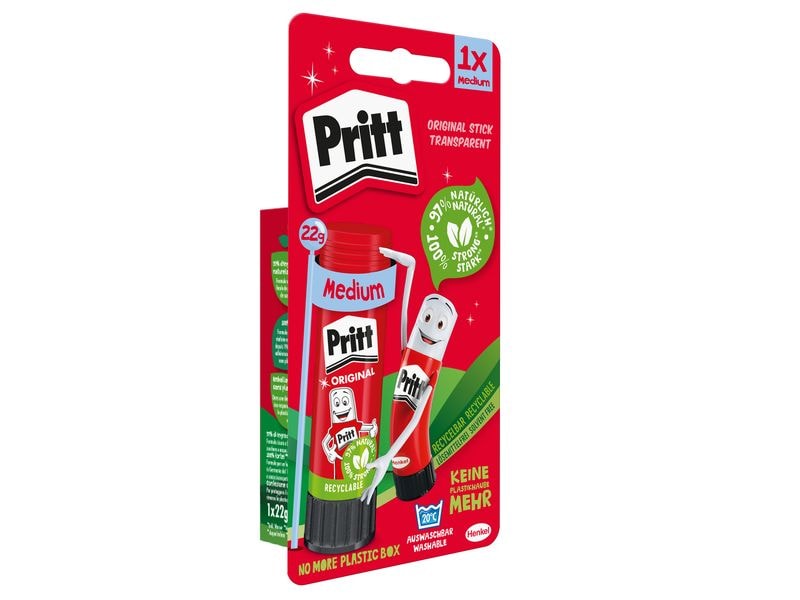 Pritt Klebestift 22 g, 1 Stück Kinderfreundlicher Leimstift für kreative Bastelarbeiten