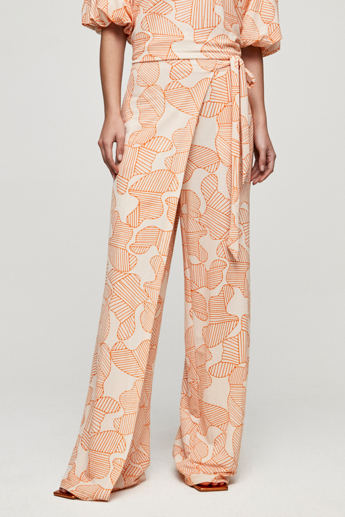 Calça estampada - Branca