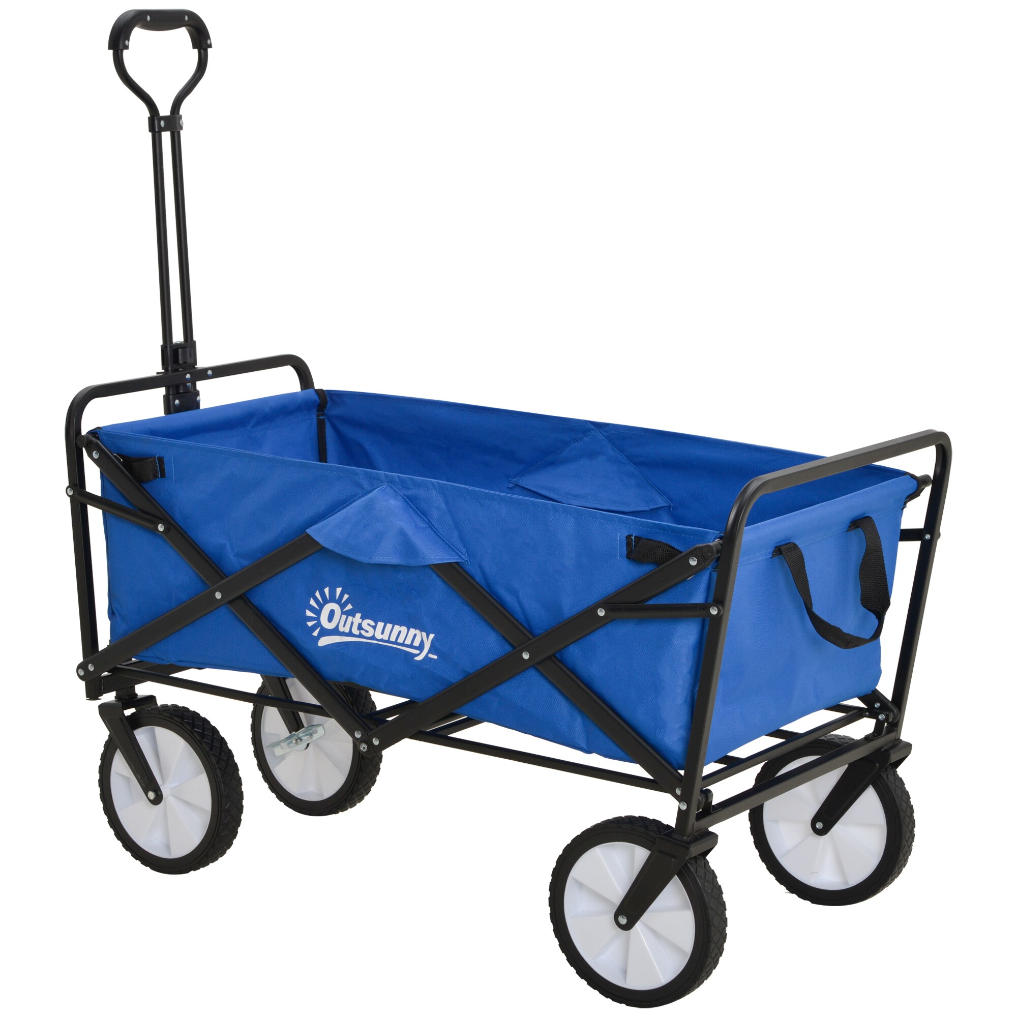 Outsunny Bollerwagen faltbar dunkelblau 107 x 51 x 91,5 cm (LxBxH)