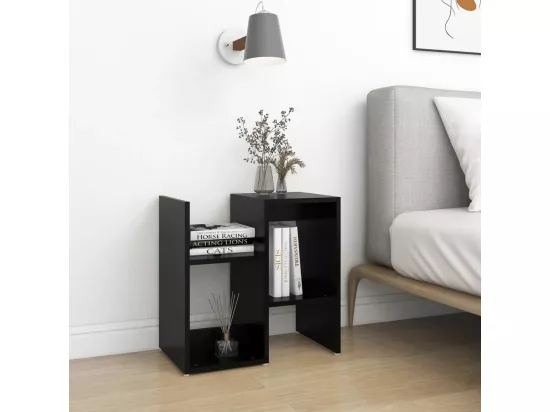 Table de chevet Noir 50x30x51,5 cm Aggloméré