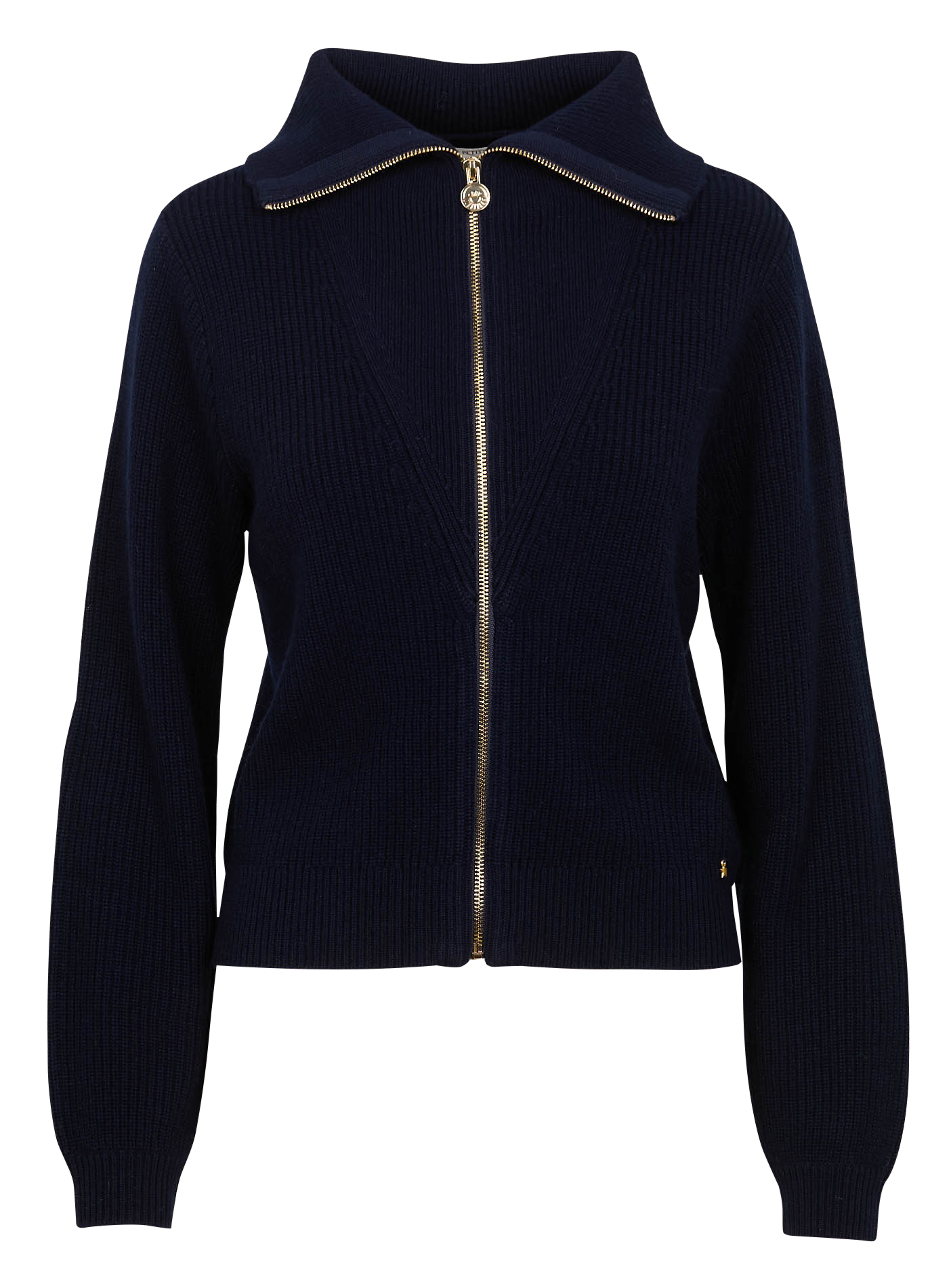 ARTICHOU - Gilet col à revers en laine | Bleu