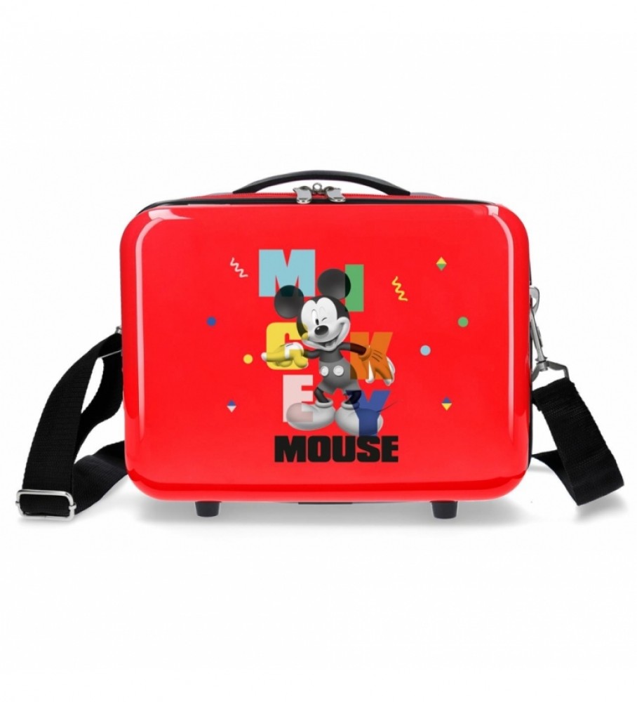 Bolsa Joumma Neceser ABS Mickeys Party vermelha - 29x21x15cm -