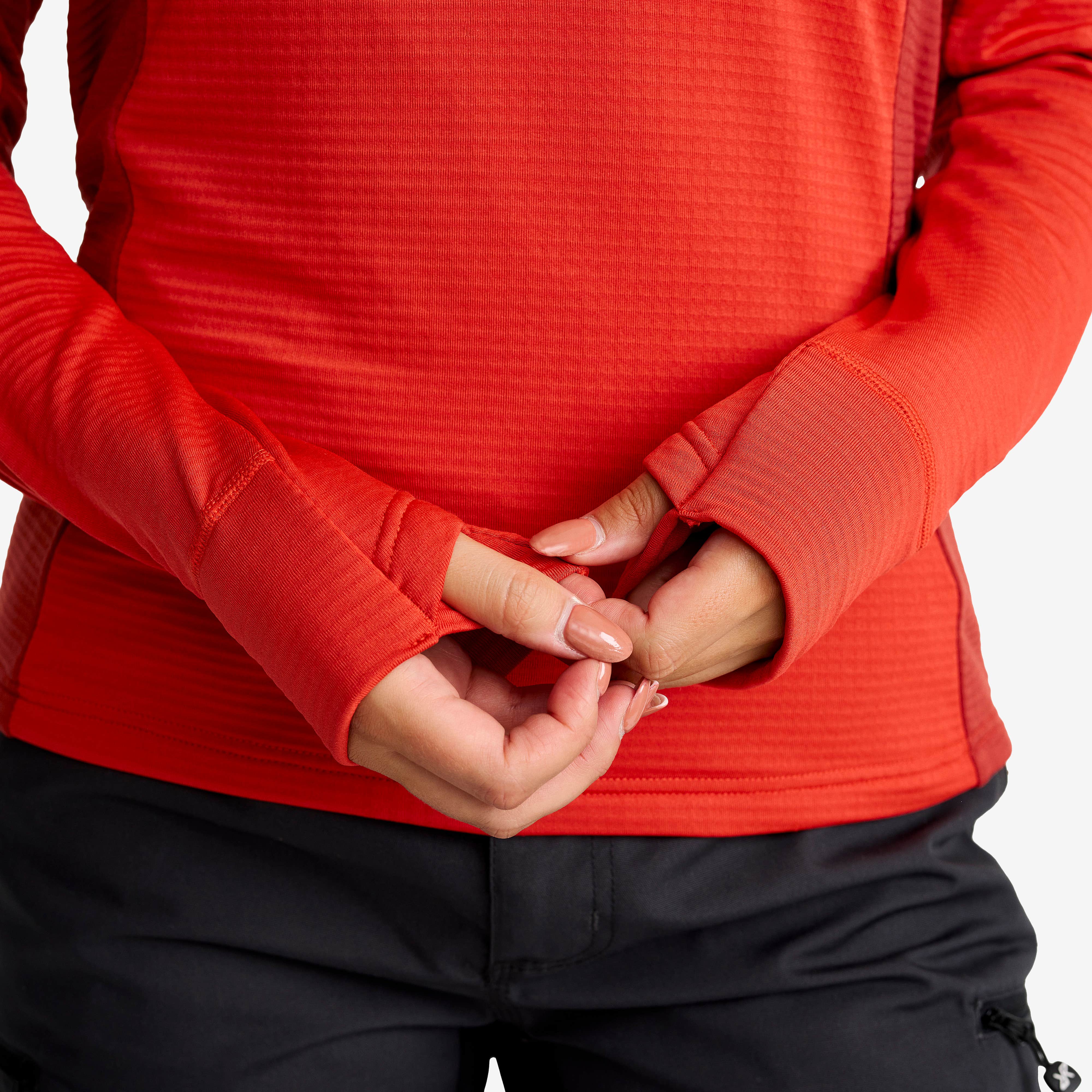 Waffle Half-zip Fleece  Dame Aurora Red