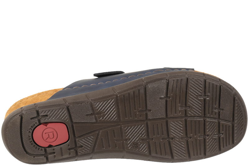 ROHDE SLIPPERS I MØRKEBLÅ TEKSTIL