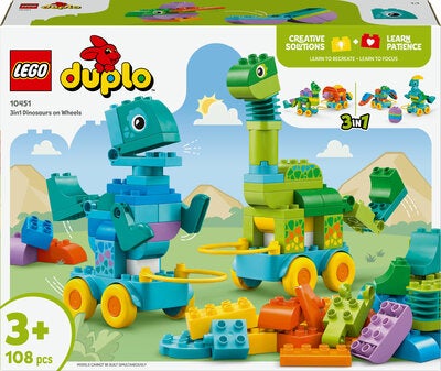 LEGO DUPLO Town 10451 3-i-1 Dinosaurer på hjul