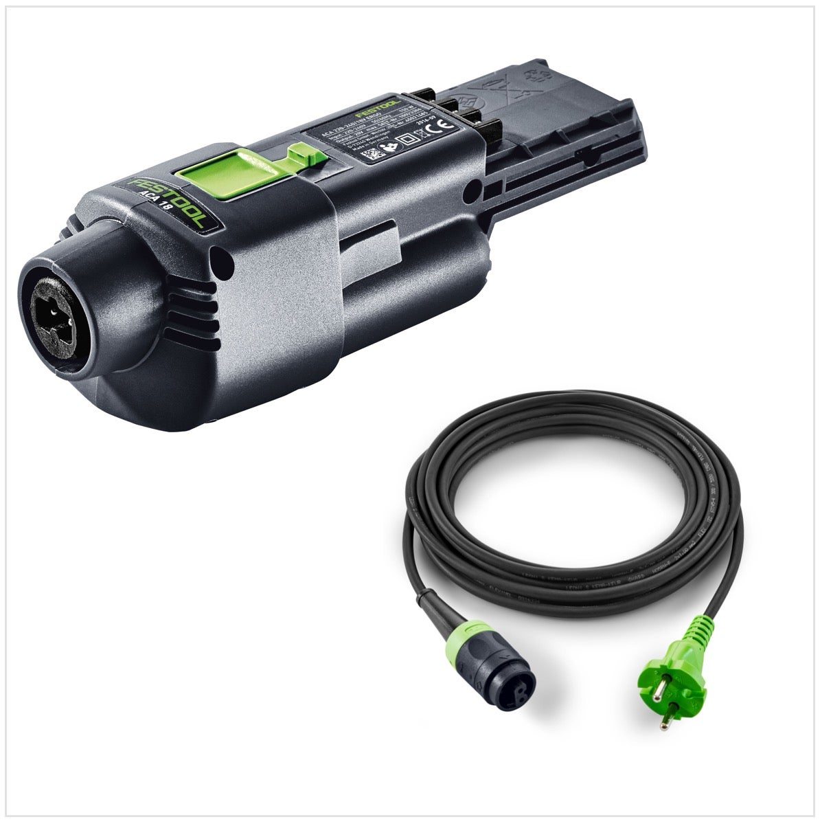 Festool AC-adapter ACA 220-240/18V Ergo voor accuschuurmachines RTSC 400, DTSC 400, ETSC 125 met 4 m kabel ( 202501 )