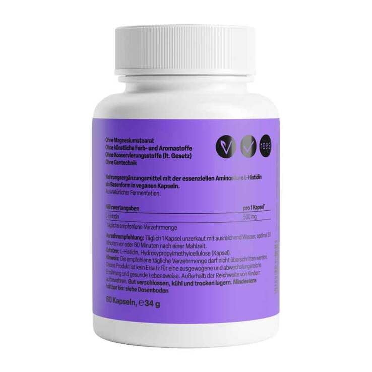L-Histidin 500 mg Kapseln, 60 St