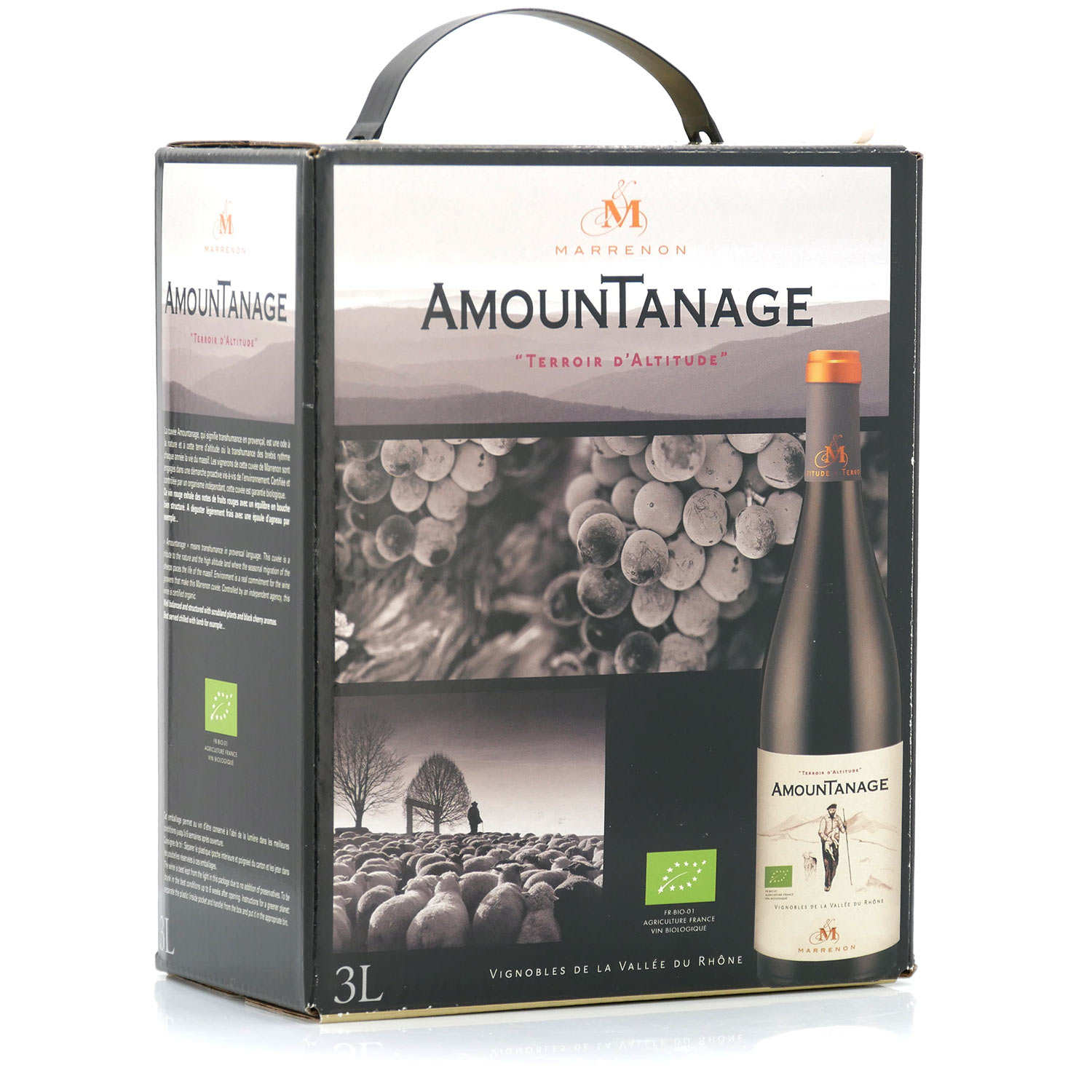 Amountanage vin rouge du Lubéron bio en Bib 3L