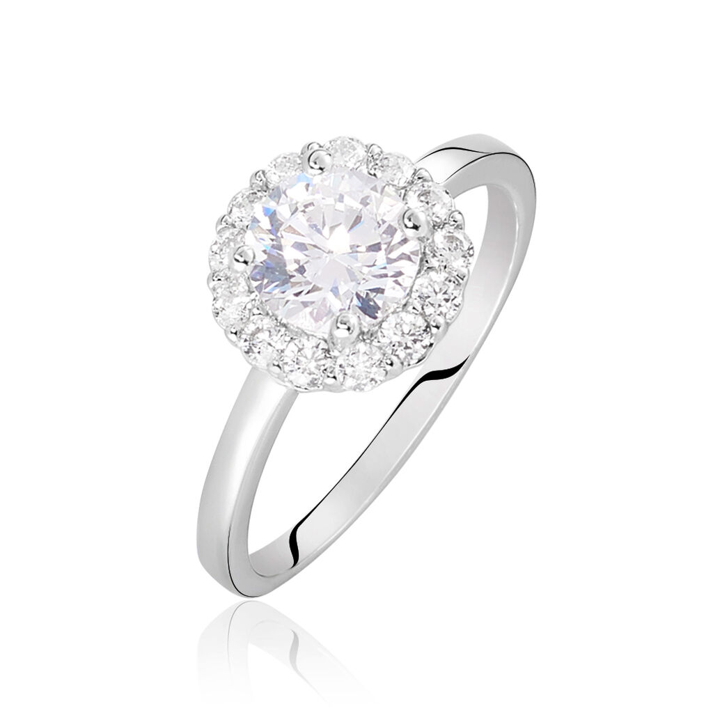 Bague Eternite Argent Blanc Oxyde De Zirconium