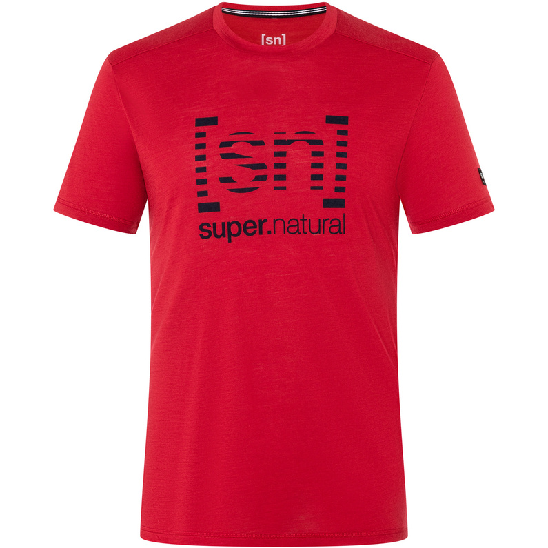 Super.Natural Herren Grid Logo T-Shirt