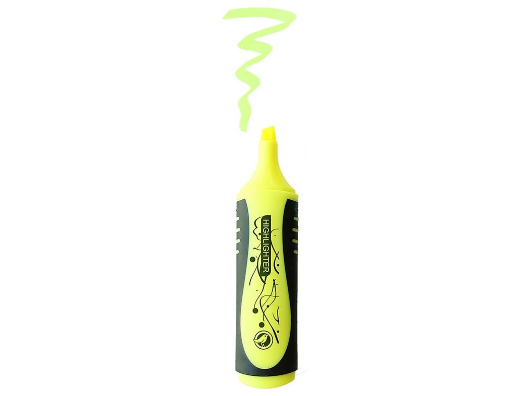 SUBLINHADOR AUCHAN FLUORESCENTE AMARELO