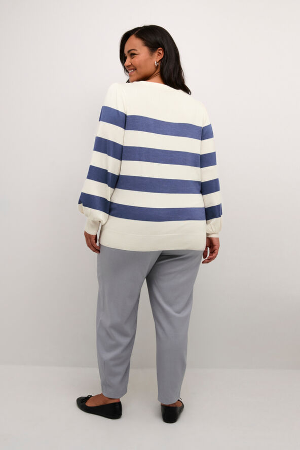 Kaffe Curve KCmalia Striped Pullover Turtle dove / blue bold stripe