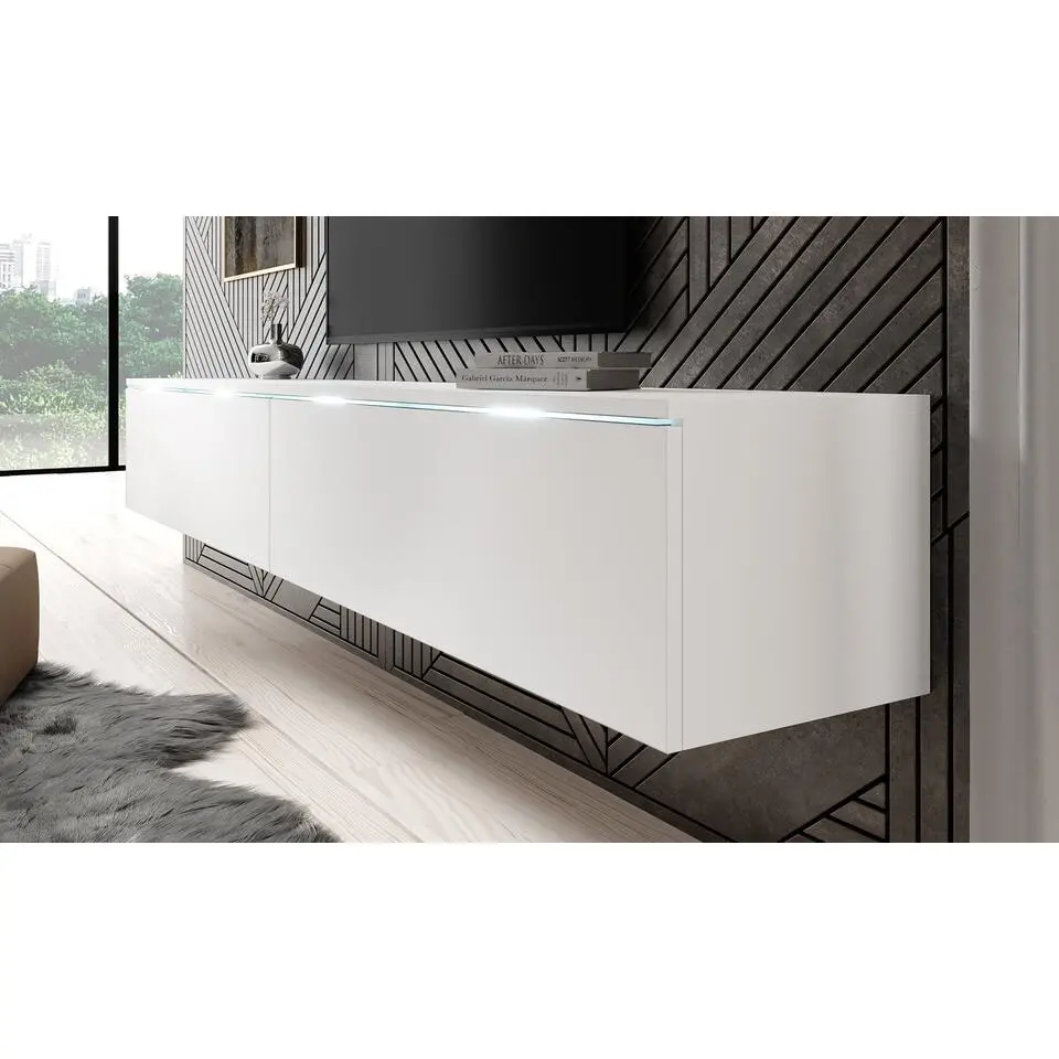 Meubella - TV-Meubel Dixon - Mat Wit - 180 cm