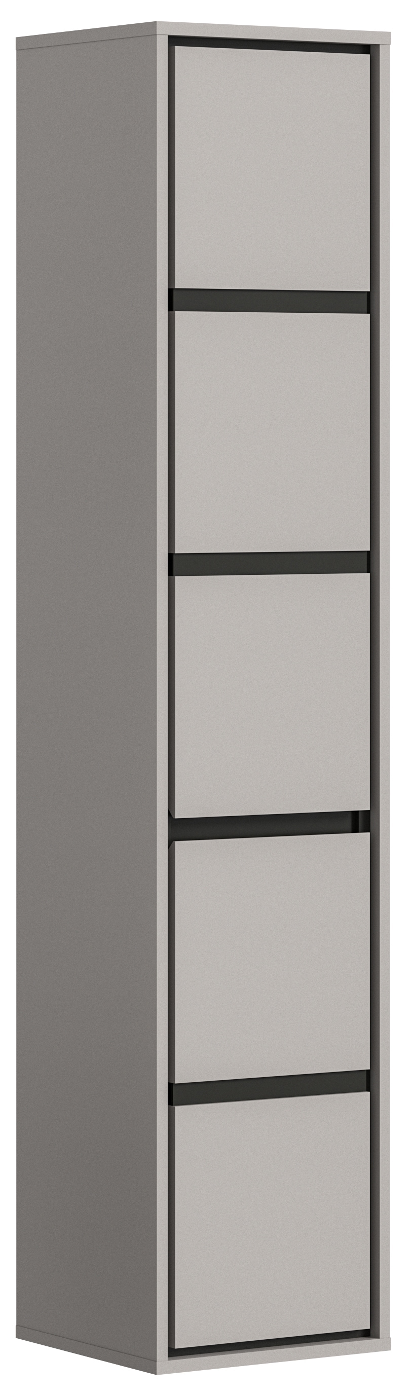 Hochschrank Jaru grau / schwarz B/H/T 35x163x31 cm