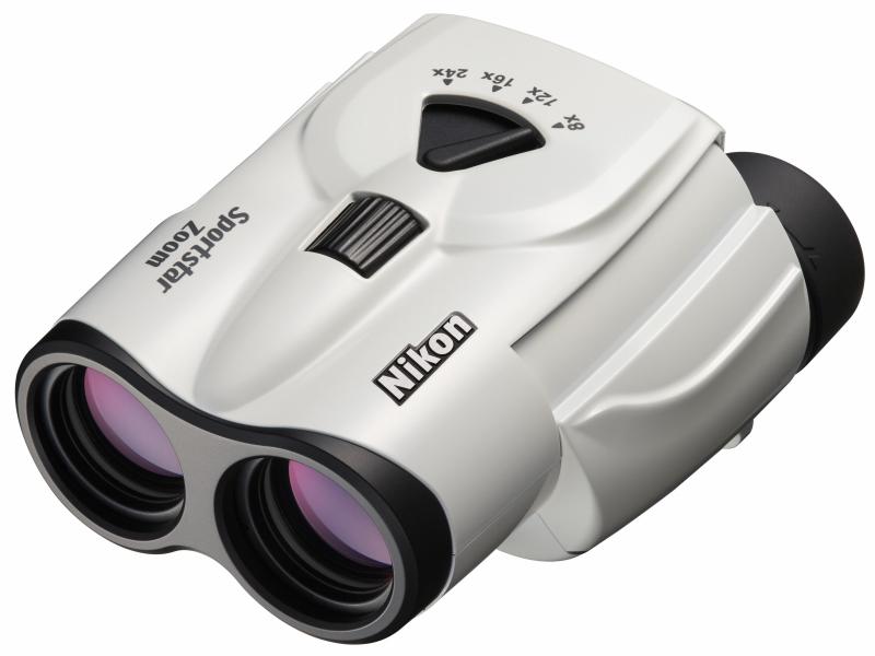 Nikon Fernglas Sportstar Zoom 8-24 x 25 Weiss Fernglas für schnelles und stufenloses Zoomen