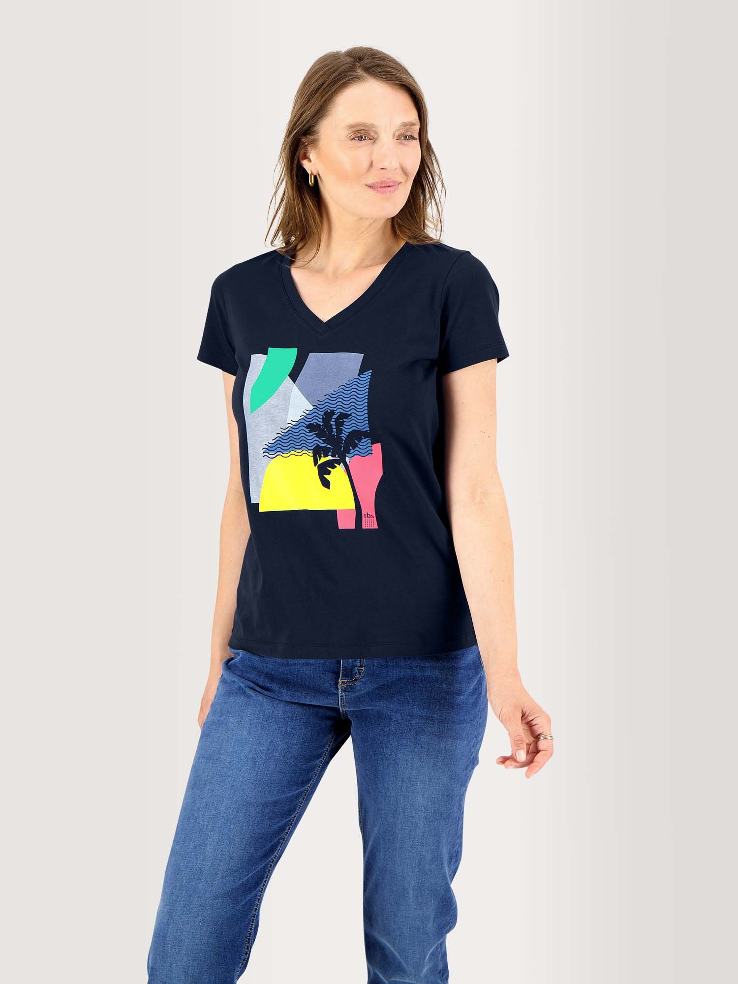 Tee Shirt Femme Coton Biologique Motif Marine