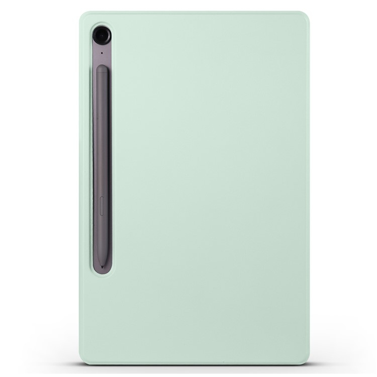 Samsung Galaxy Tab S10 Lite / S10 FE / Tab S9 FE / Tab S9 Smart Cover Leder Tasche Schutzhülle Magnetcover Origami Flip Case - Hellgrün