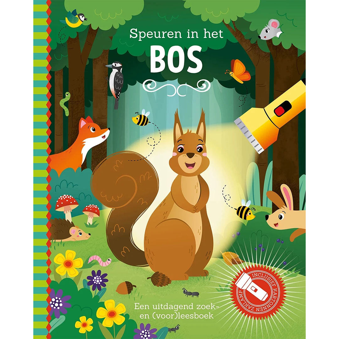 Lantaarn publishers zoek- en leesboek speuren in het bos