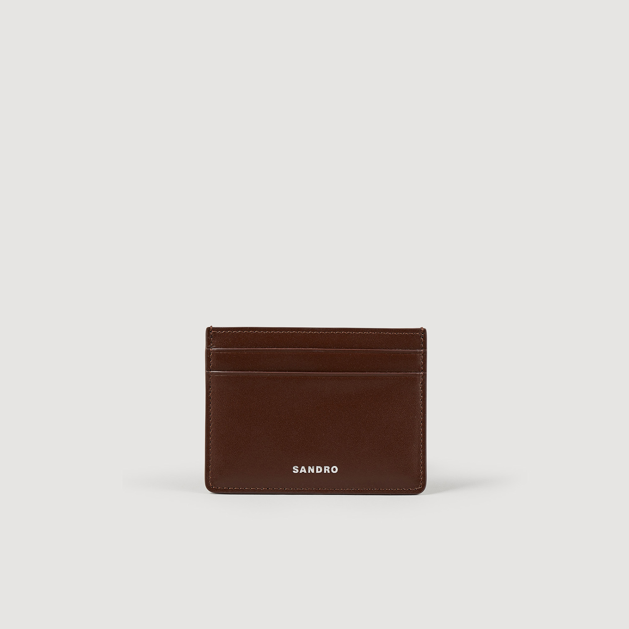 Porte-cartes en cuir lisse