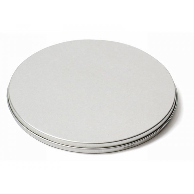 Weißblechdose rund, für CDs, silber