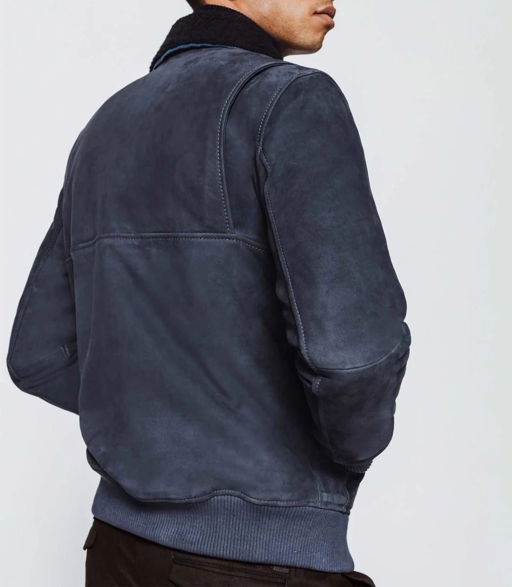 Blouson en daim marine 